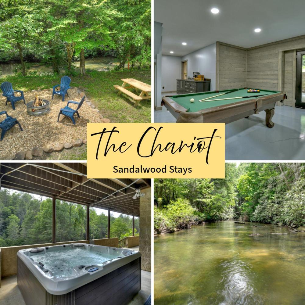 The Chariot - Creek Front With Hottub, Fire Pits, Billiards, Ev Charger - Sandalwood Stays Blue Ridge Esterno foto